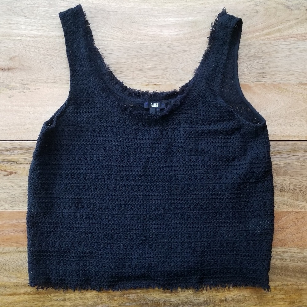 PAIGE Lindsay Sheer Crochet Tank